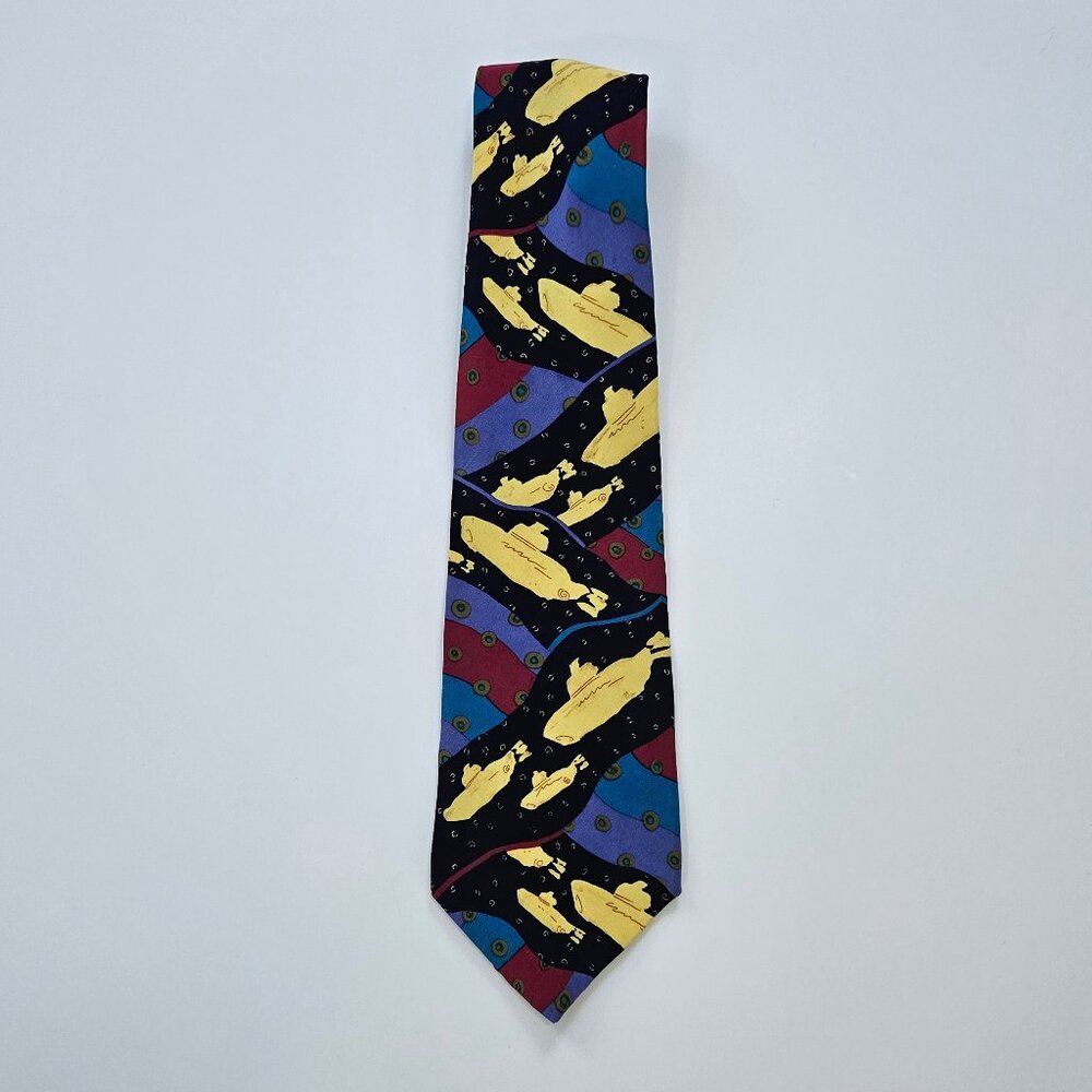 Men's Beatles' 1991 Yellow Submarine Silk Tie - One Size - USED